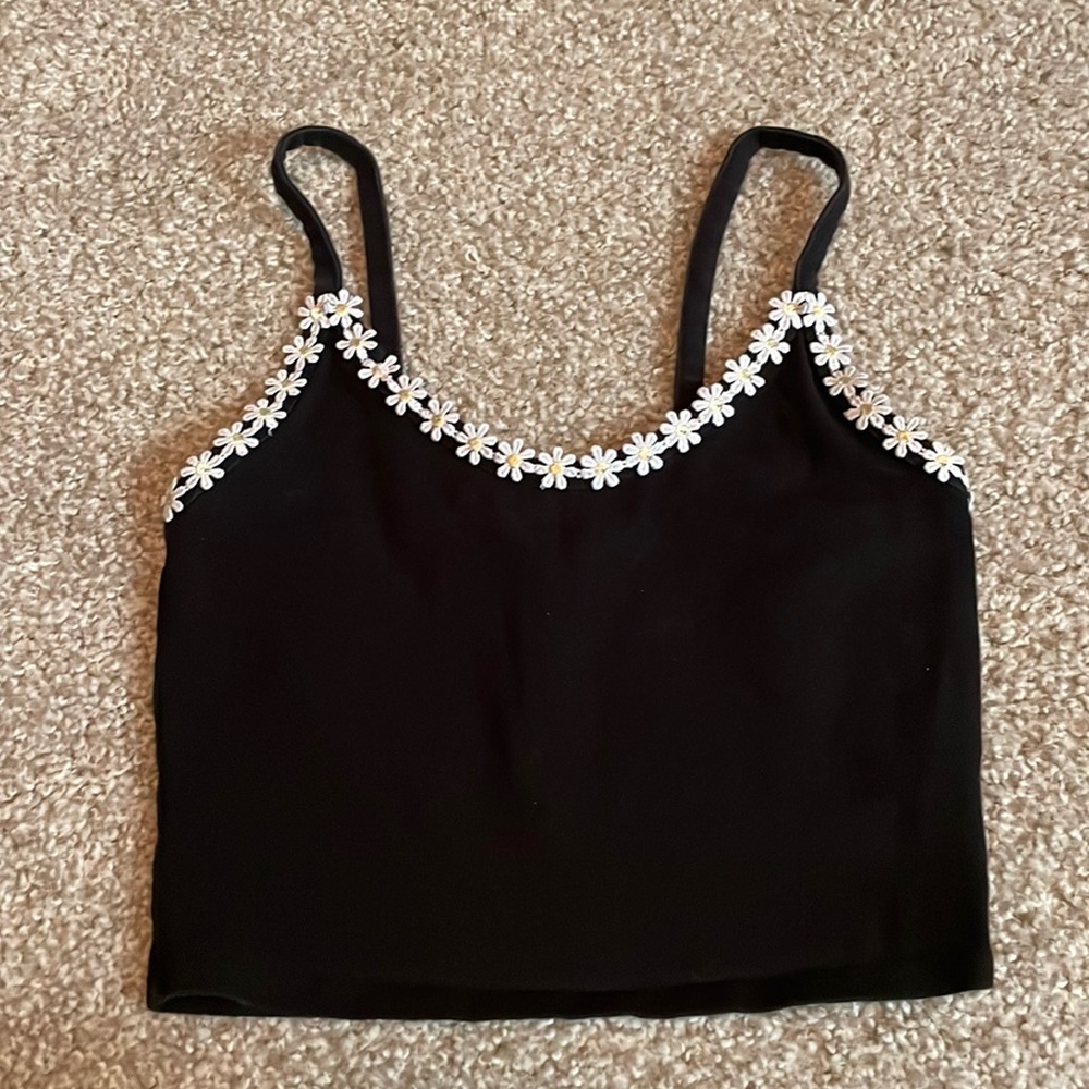 NOT AVAILABLE Floral Crop Top